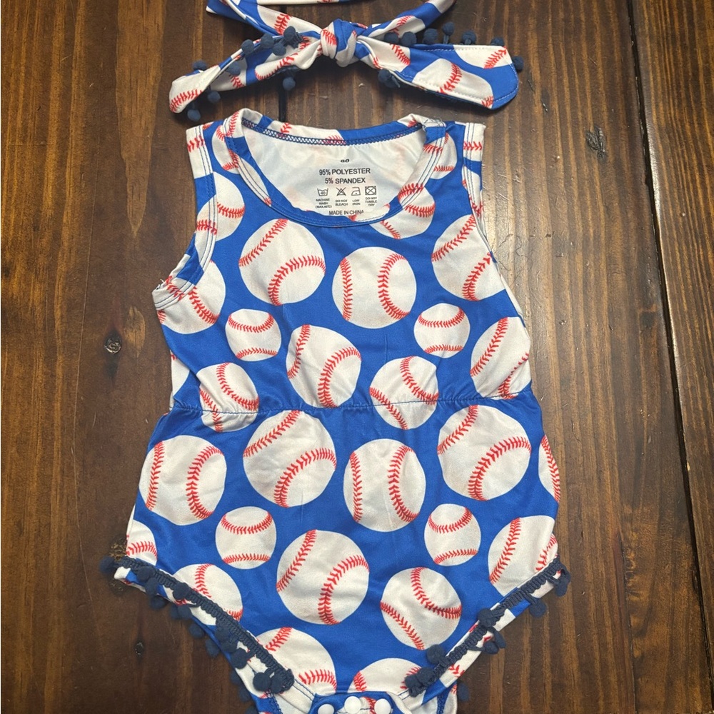 Blue UNICOMIDEA Baby Girls Romper with Headband